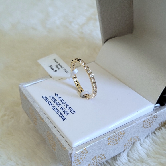 Shivam Black🖤 Spinel and White Topaz Gemstones Eternity♾️ Ring💍 - Picture 5 of 16